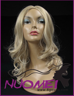 fashion curly golden long-wig for woman