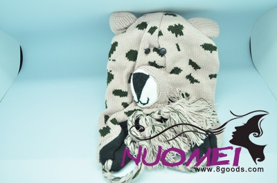 SK7699cute bear warm and soft hat for kids both boys and girls