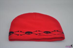SK7620fashion red hat with black pattern