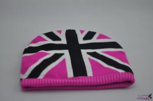SK7714Fashion pink hat with black flag