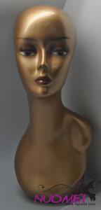 MH0005Good quality woman mannequin head for wigs, necklace brown