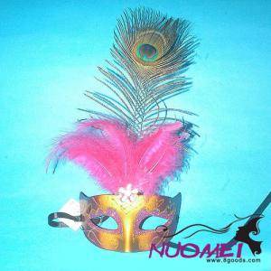 CM0030carnival gorgeous mask with peacock feather