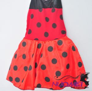 C0010girl dress with red spots, cute and lovely,holiday