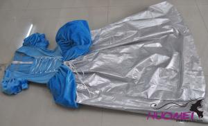 C0013girls long  dress for cosplay, blue and white