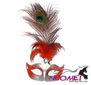CM0054carnival gorgeous mask with plume