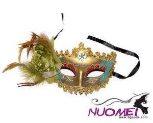 CM0055carnival elegant golden mask with feather