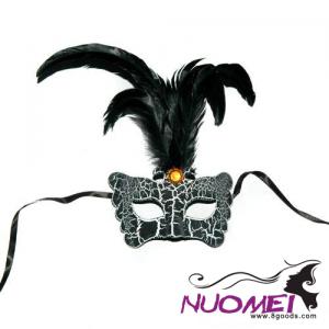 CM0088carnival gorgeous black mask with flume