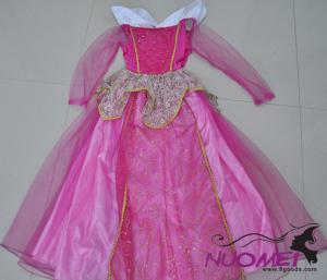 C0030pink long princess dress for girls to party