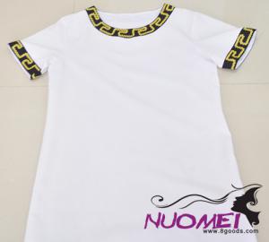 C0031Concise fashion White long T-shirt