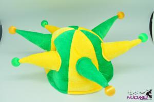 SK7670 Carnival green and yellow hat for party and carnival