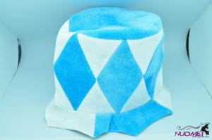 SK7674 Carnival blue and white check hat for party and ballgame fans