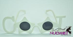 PG0033stars with C-T new style glasses, party glasses, white