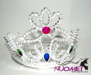 HT0029Crown in flower shape with colorful ornament