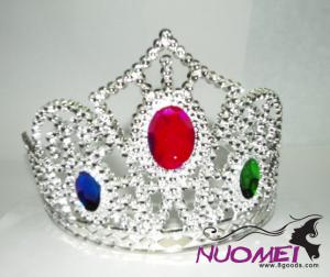 HT0061Crown with big rose pink ornament for party and celebration