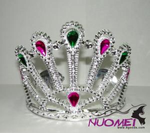 HT0074Crown with colorful decoration for birthday party and celebration