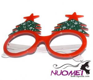 PG0072red chrimas tree glasses, cute party glasses
