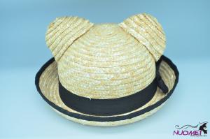 SK7613Fashion hats with decoration and black brim