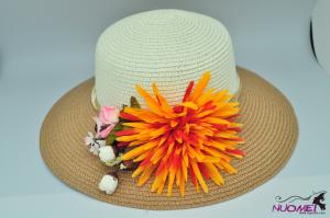 SK7617 Fashion hat with orange flower