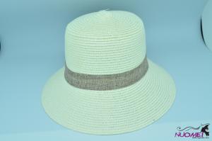 SK7600Fashion white hat and brown decoration