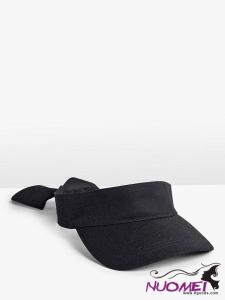 H0044 hush Koa Tie Visor Hat, Black