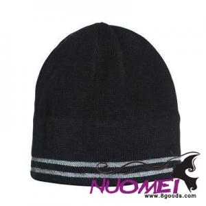 F0088 GROVER REFLECTIVE FINE KNITTED HAT with Six Seams at the Top