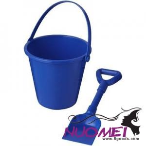 B0423 TIDES RECYCLED BEACH BUCKET AND SPADE in blue