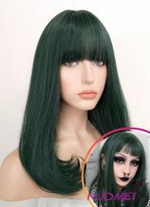 D1004 Dark Green Straight Synthetic Hair Wig