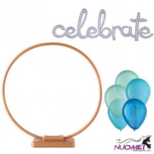 D1009 Silver & Blue Celebrate Tabletop or Hangable Balloon Hoop Kit