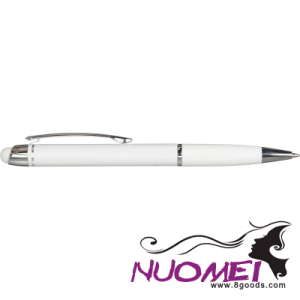 H0649 BALL PEN with Colour Grip in White
