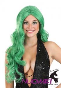CW0206 Wavy Green Haired Wig