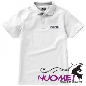 D0160 HACKER SHORT SLEEVE POLO in White Solid