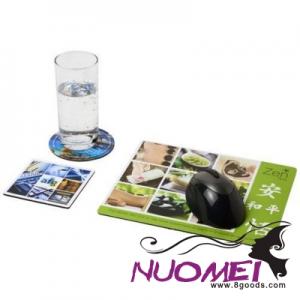 D0497 Q-MAT® MOUSEMAT AND COASTER SET COMBO 1 in Black Solid