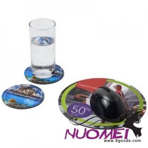 D0501 Q-MAT® MOUSEMAT AND COASTER SET COMBO 5 in Black Solid