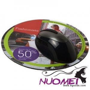 D0506 Q-MAT® ROUND MOUSEMAT in Black Solid