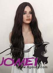 D0997 Mixed Brown Wavy Synthetic Hair Wig