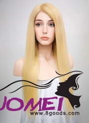 F1031 18" Long Straight Blonde Lace Front