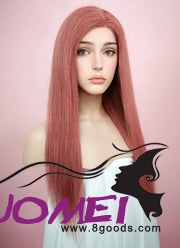 F1034 22" Long Straight Pink Lace Front