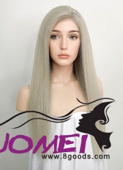 F1045 20" Long Straight Ash Blonde Lace