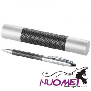 D0693 WINONA BALL PEN with Carbon Fibre Details in Silver-grey