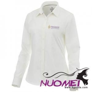 F0920 SLEEVE LADIES SHIRT in White Solid