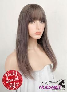 D0977 Ash Pink Straight Synthetic Hair Wig