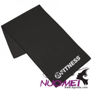 H0249 ALPHA FITNESS TOWEL in Black Solid